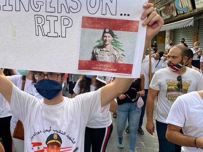 Vigilia en Beirut para conmemorar a los fallecidos por la explosión