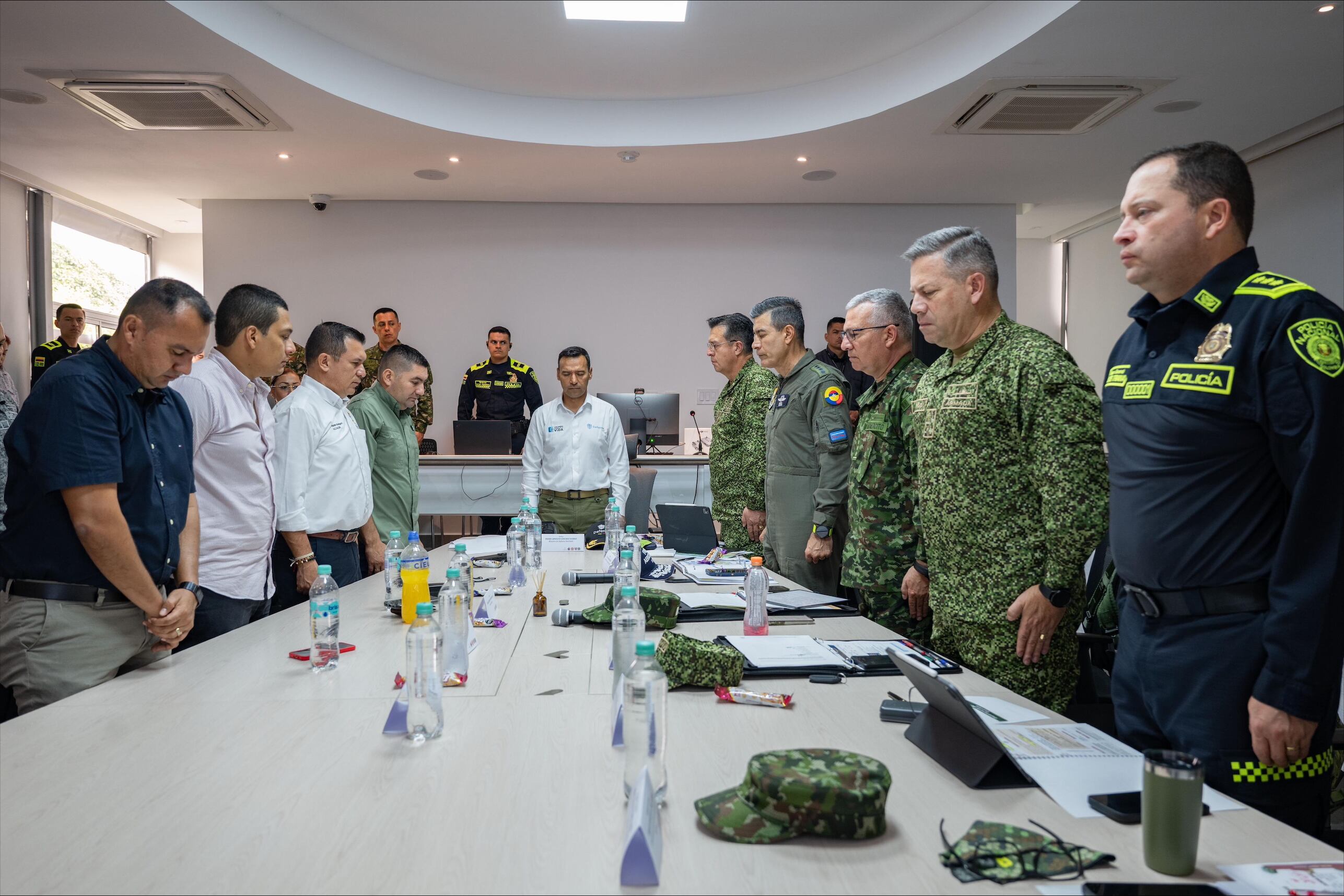 Cúpula de la fuerza pública de Colombia. Foto: Suministrada