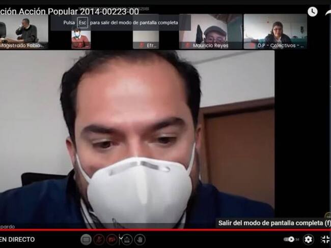 Afanador le cuestionó a Pardo el preferir la audiencia del congresista César Pachón. Foto: Pantallazo de la audiencia.