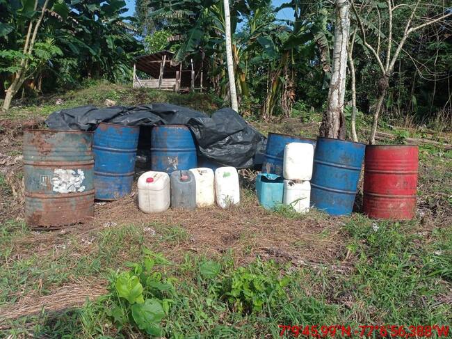 Armada reportó destrucción de 8 laboratorios para procesar pasta de base de coca en Chocó