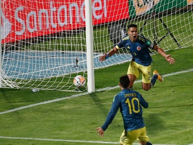 Falcao después de marcar el gol del empate. Foto: Getty Images.