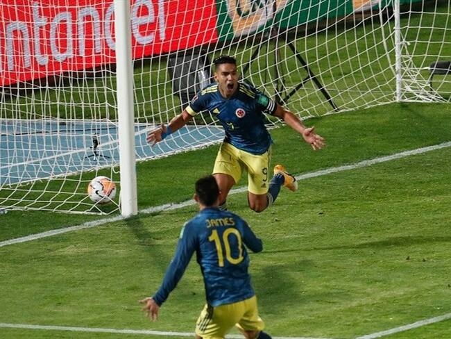 Falcao después de marcar el gol del empate. Foto: Getty Images.