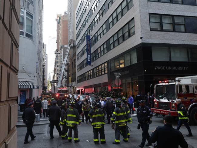 Colapso de estacionamiento en Nueva York | Foto: EFE