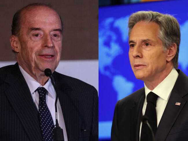 Ministro de Relaciones Exteriores Álvaro Leyva y el secretario de Estado Antony Blinken. Foto: Colprensa/GettyImages