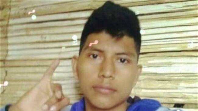 Cristian Conda de 21 años de edad era miembro del Resguardo de López Adentro . Foto: Cortesía