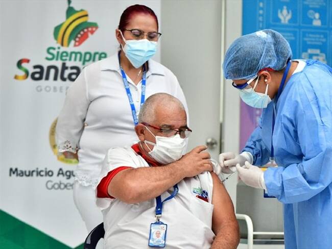 vacunado covid . Foto: Gobernación de Santander