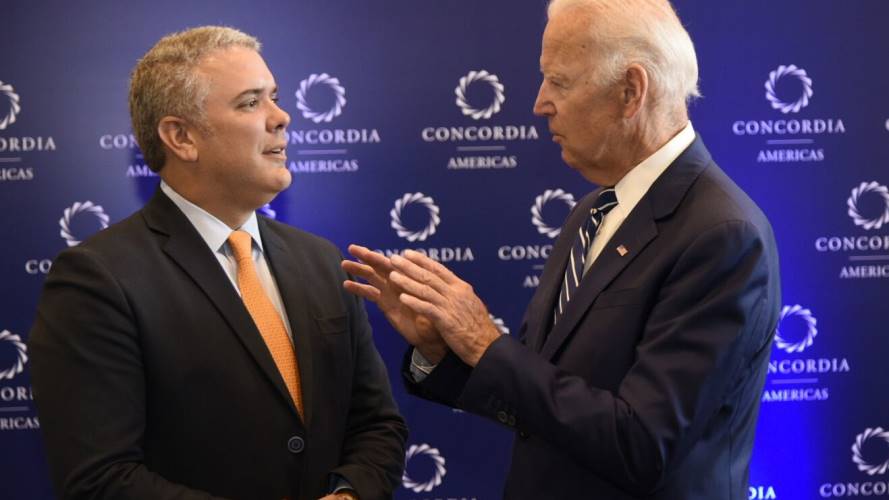 Iván Duque y Joe Biden. Créditos: Getty Images