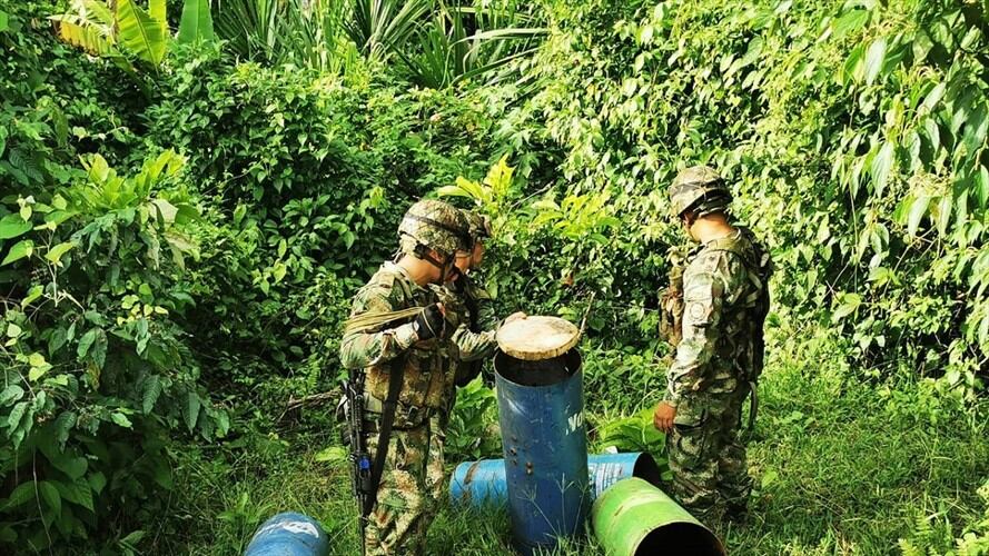 Ejército neutraliza acción terrorista en Hacarí, Norte de Santander . Foto: Cortesía