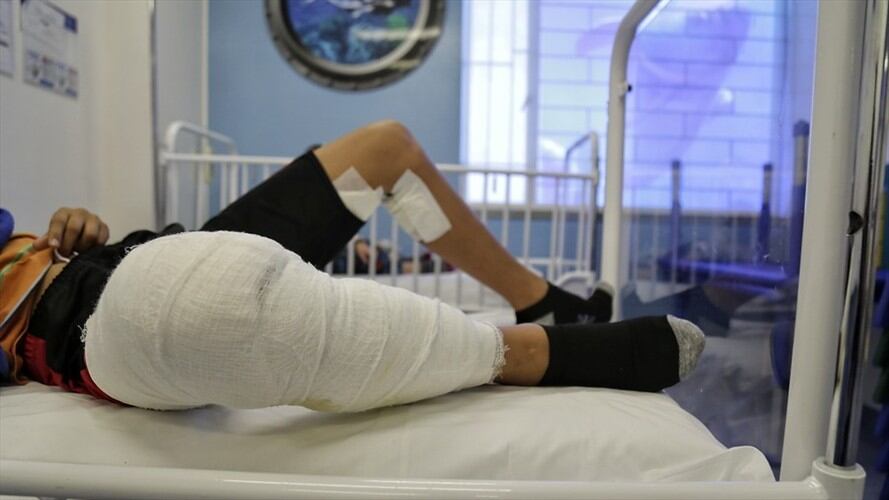 De los 45 heridos 16 son menores de edad y 29 son mayores de 18 años.. Foto: Colprensa - Álvaro Tavera