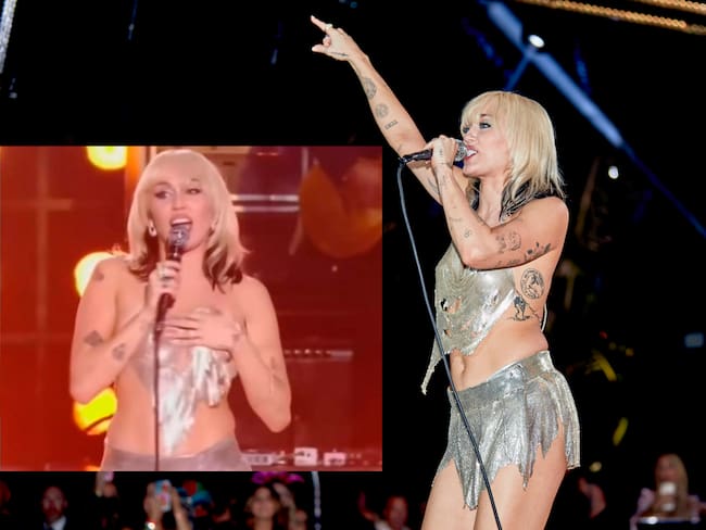 El accidente de Miley Cyrus en concierto de fin de año que la dejó al desnudo