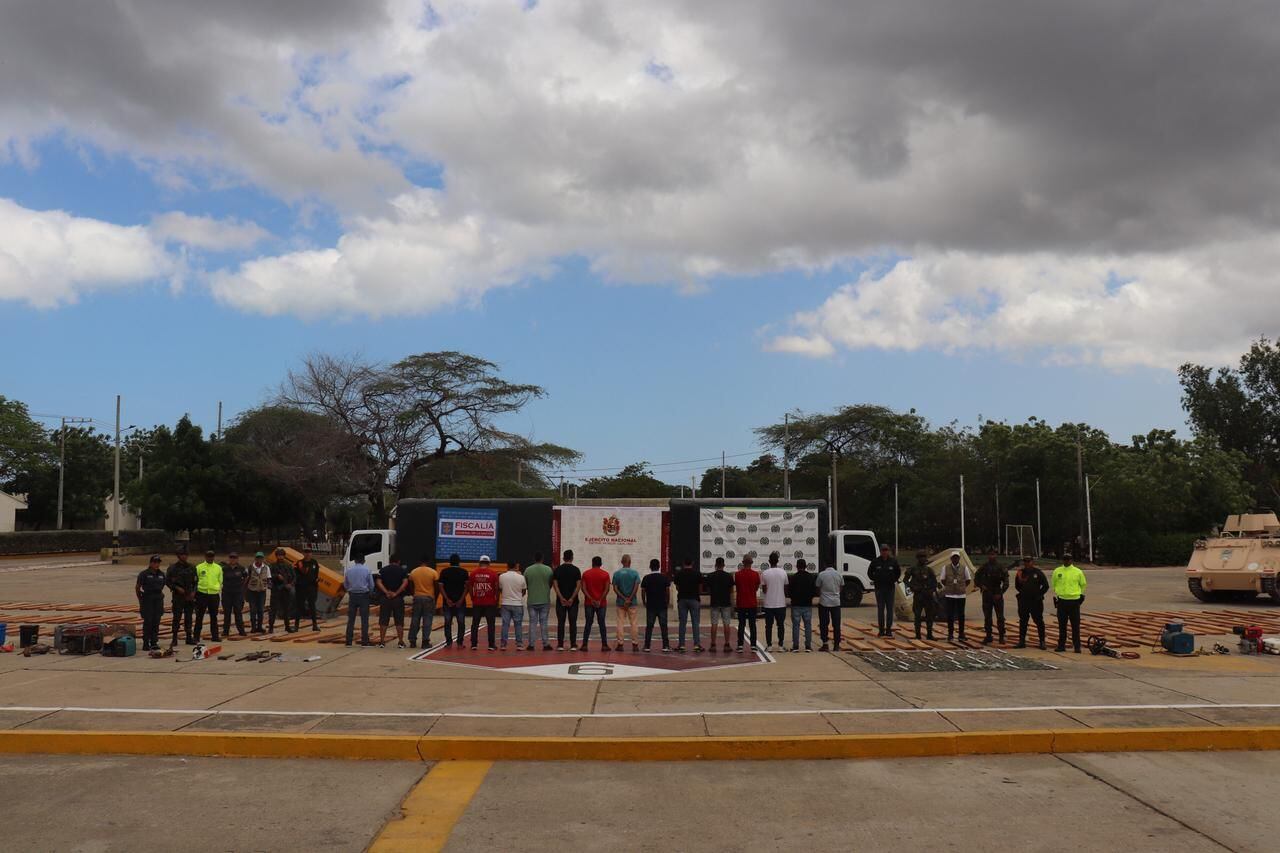 Capturan a 17 personas por explotación ilícita de yacimientos mineros en La Guajira. Foto: suministrada.