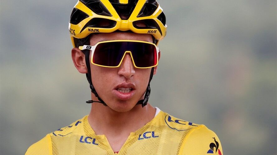 El ciclista de 22 años aseguró que este triunfo no es de él sino de toda Colombia.. Foto: Cortesía