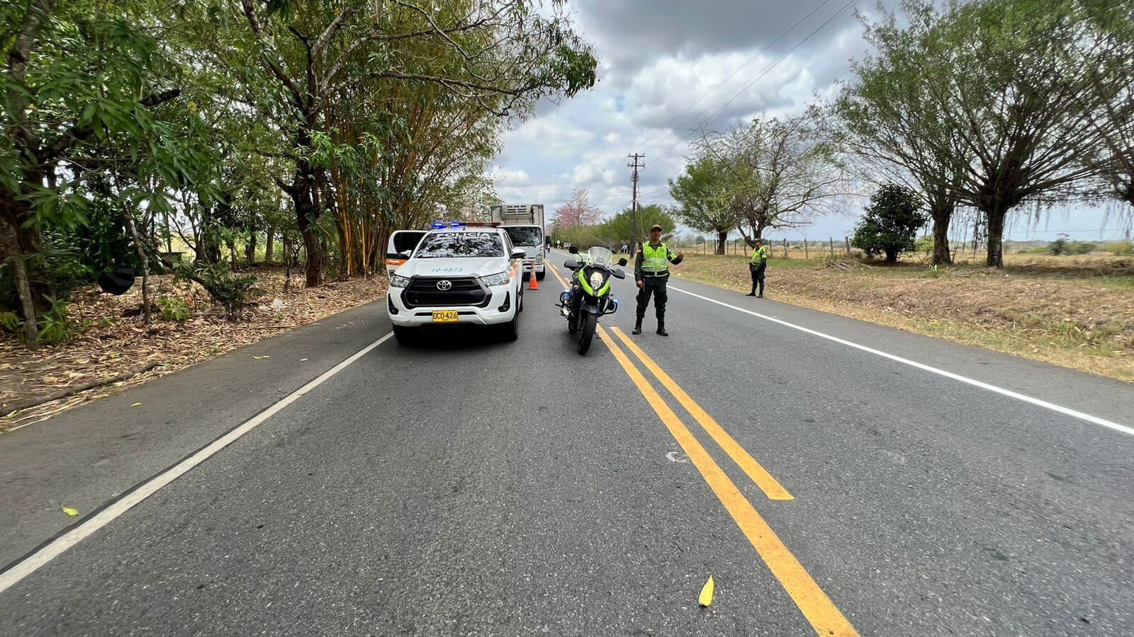 Mantienen dispositivo de seguridad en la vía Montería – Caucasia. Foto: Policía Nacional.