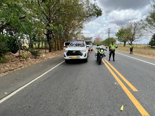 Mantienen dispositivo de seguridad en la vía Montería – Caucasia. Foto: Policía Nacional.