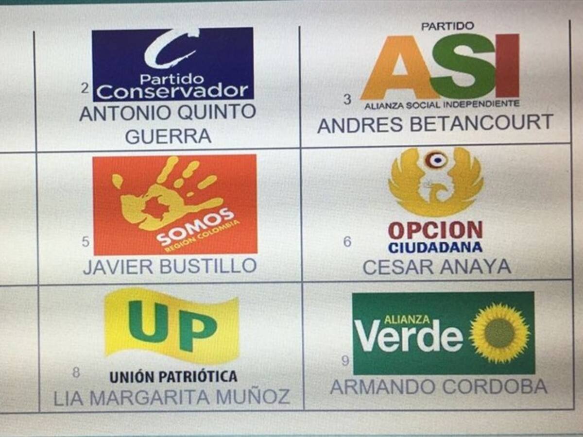 Así quedó el tarjetón para elección atípica de alcalde de Cartagena