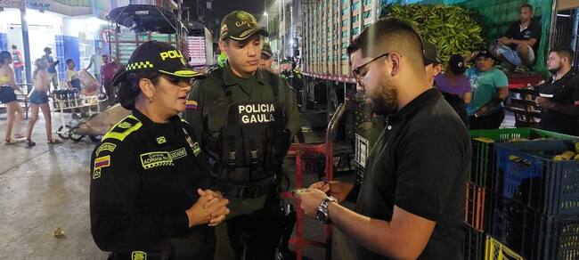 Toma del mercado público/ Policía Metropolitana de Santa Marta