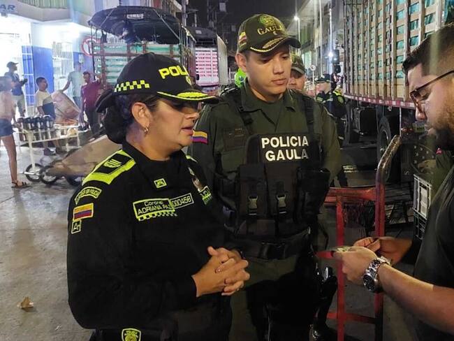 Toma del mercado público/ Policía Metropolitana de Santa Marta 