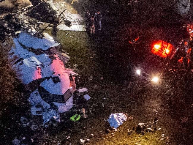 Avion accientado en Brasil. Foto: MIGUEL SCHINCARIOL / AFP) (Photo by MIGUEL SCHINCARIOL/AFP via Getty Images)