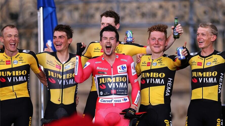 Primoz Roglic, líder del equipo del Jumbo-Visma en la Vuelta a España. Foto: Gonzalo Arroyo Moreno/Getty Images