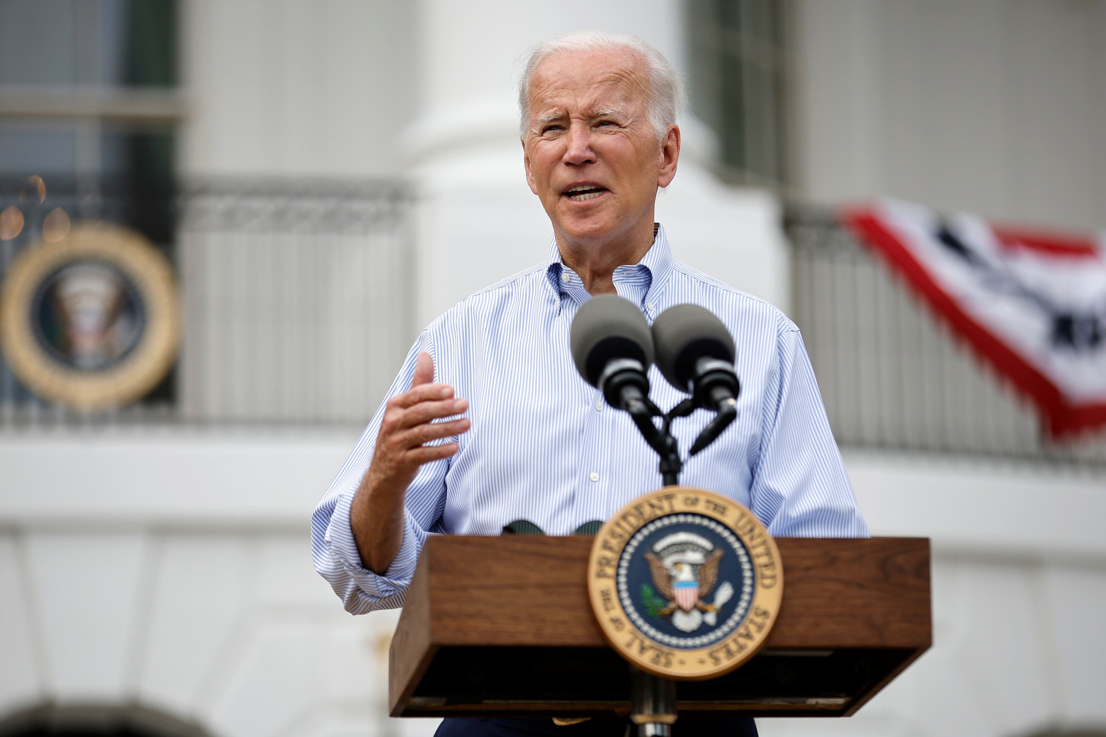 Joe Biden, el presidente de Estados Unidos, en la celebración del 4 de julio de 2022 en la Casa Blanca. (Photo by Chip Somodevilla/Getty Images)