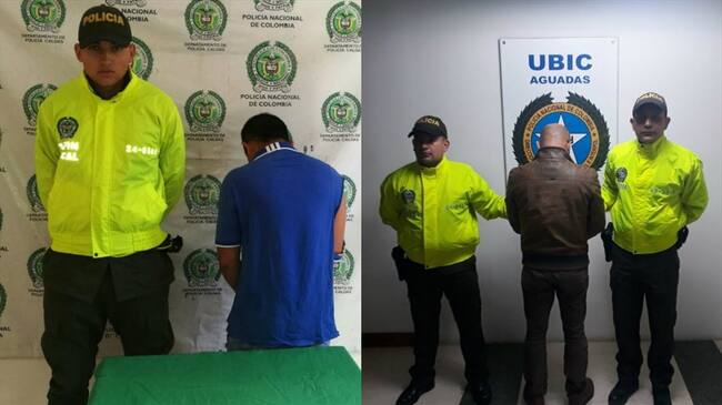 Dos hombres, acusados de presunto abuso sexual a menores de 14 años de edad, fueron capturados por la Policía de Caldas. Foto: Policía Nacional