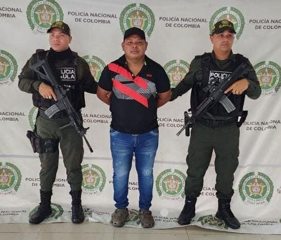 Capturado alias Harold. Foto: Policía Nacional. 