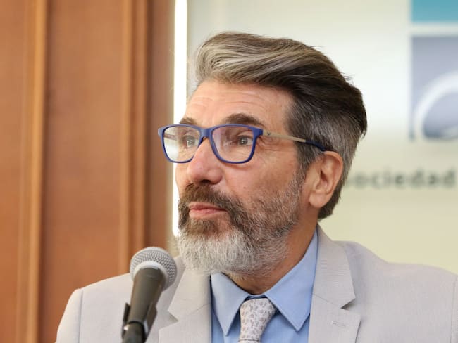 MEXICO CITY, MEXICO - AUGUST 07: Diego Verdaguer speaks during a ceremony to recognize Diego Verdaguer's career at SACM facilities on August 7, 2019 in Mexico City, Mexico. (Photo by Adrián Monroy/Medios y Media/Getty Images)