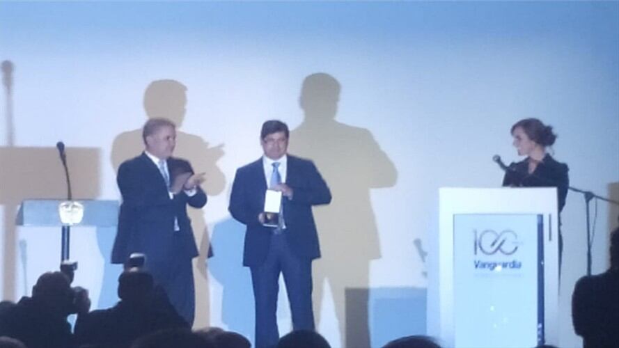 Iván Duque, presidente de Colombia, aseguró en Bucaramanga que van a enfrentarse a quienes estén a favor del regreso de las armas y el terrorismo.. Foto: Melissa Múnera.