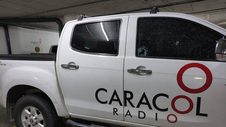 Encapuchados agredieron a empleados de Caracol Radio Cali en medio de disturbios