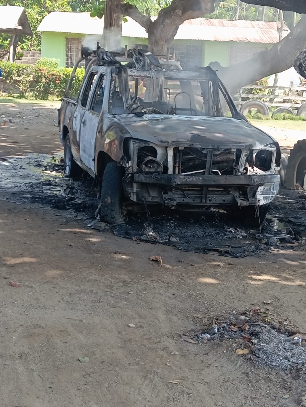 Queman otro vehículo utilizado por la empresa Afinia en zona rural de Cereté, Córdoba. Foto: cortesía (suministrada a La W).
