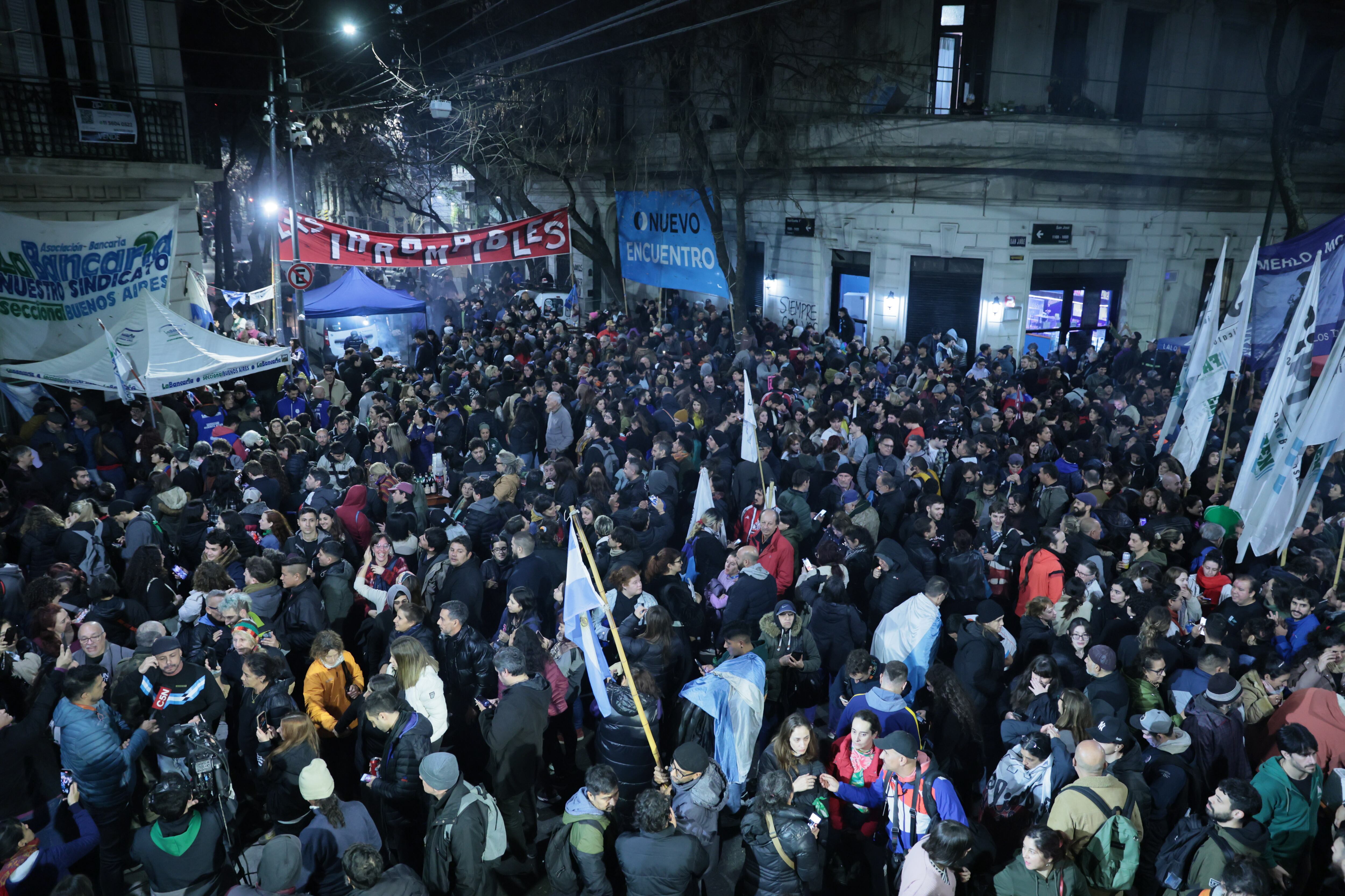 Manifestaciones a favor de Cristina Fernández. Foto: EFE/ Stringer