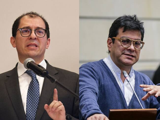 Francisco Barbosa, fiscal general de la Nación (izquierda) y Danilo Rueda, alto comisionado para la paz (derecha). Foto: Getty Images y Colprensa.