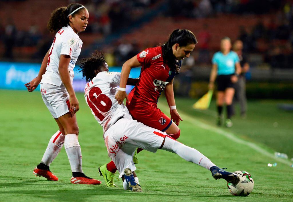 America de Cali e  Independiente Medellin  - Liga Femenina Colombiana  (Photo credit should read JOAQUIN SARMIENTO/AFP via Getty Images)
