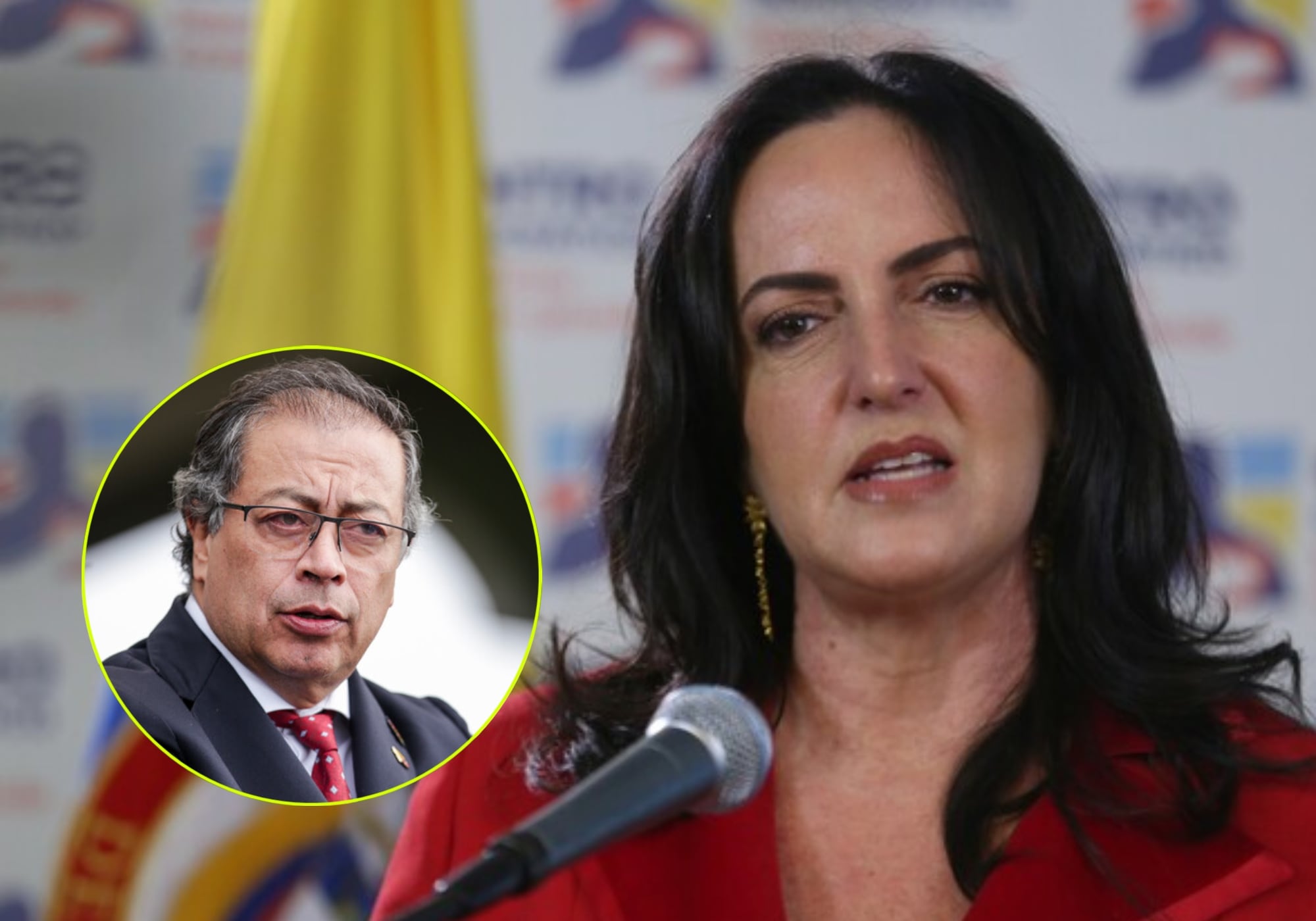 María Fernanda Cabal y Gustavo Petro. Foto: (Colprensa - Mariano Vimos) / (Colprensa - Camila Díaz)