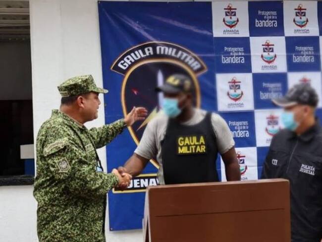 El operativo de rescate fue desarrollado por miembros del CTI, Gaula y Ejército en el sector de Bajo Calima. Foto: Armada Nacional