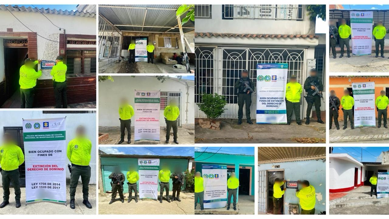 Extinción del dominio a once inmuebles en Cúcuta por microtráfico. Foto: Mecuc.