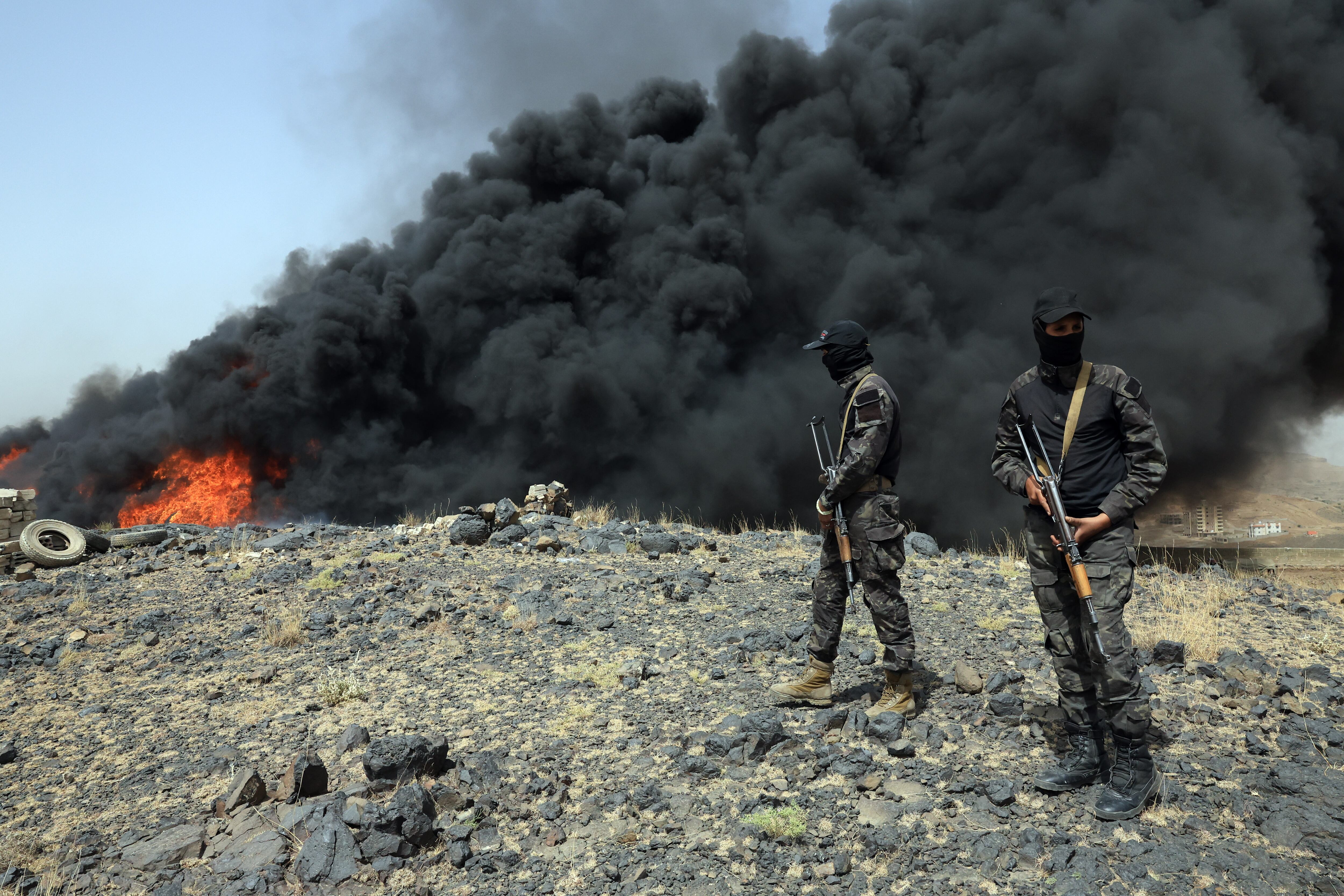 Israel lanzó un ataque “vigoroso” contra posiciones hutíes en Yemen. Foto: EFE/EPA/YAHYA ARHAB