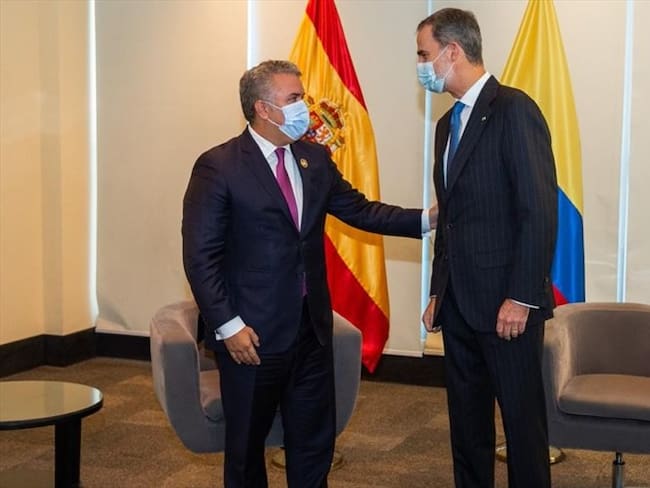 El mandatario sostuvo reuniones bilaterales con el presidente de Argentina, Alberto Fernández, y con el Rey Felipe VI de España. Foto: Presidencia