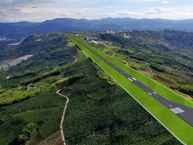 La Aeronáutica Civil este miércoles otorgó el permiso de construcción al aeródromo denominado Aeropuerto del Café. Foto: Aeropuerto del Café