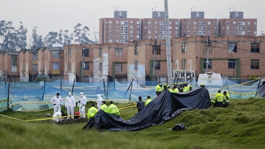 Restos hallados en el río Tunjuelito. Foto: Colprensa