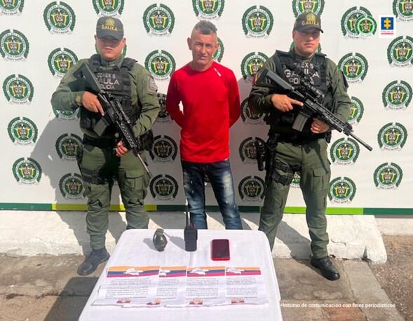 A la cárcel presunto integrante de las disidencias quien portaba explosivos. Foto: Fiscalía.