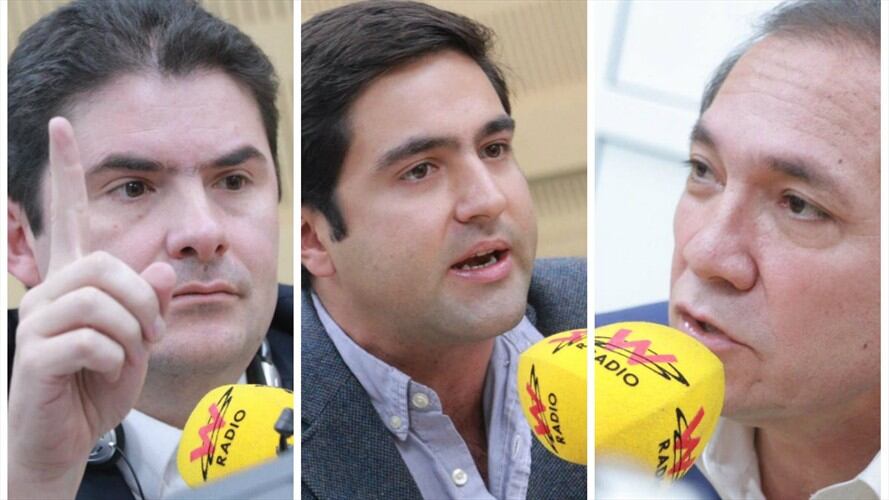 Luis Felipe Henao, Samuel Hoyos y Antonio Sanguino. Foto: Redacción W Radio