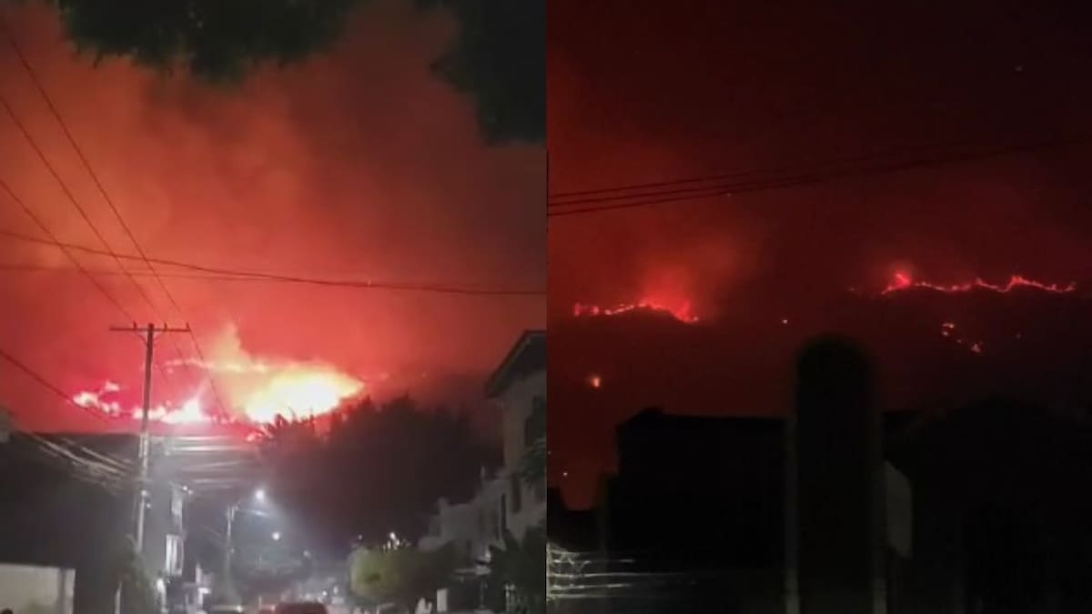 Video: impactantes imágenes del voraz incendio que consume Altos de Menga en Cali
