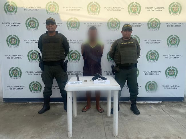 Capturado por porte ilegal de armas/ Policía Metropolitana de Santa Marta