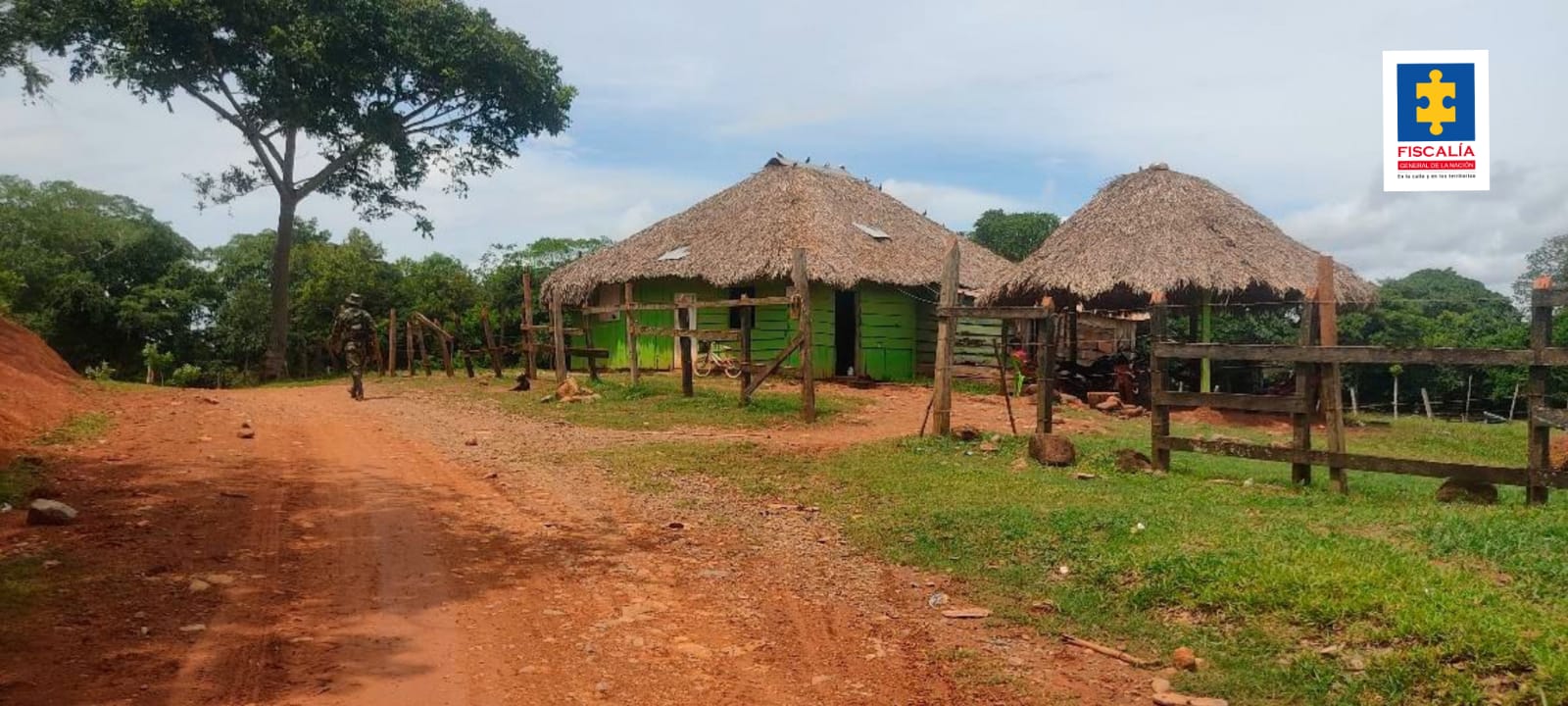 Finca ´Mi ranchito´ de alias el Alemán. Foto: Fiscalía General de la Nación.