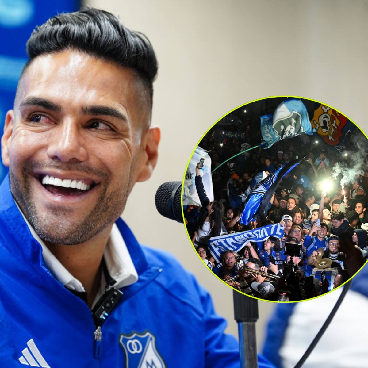 En fotos: Así fue la presentación de Radamel Falcao como nuevo jugador de Millonarios