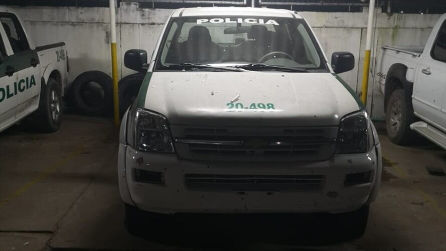 Aproximadamente a la medianoche fue lanzado un artefacto explosivo a las instalaciones de la estación de Policía de Tibú. Foto: Policía Nacional