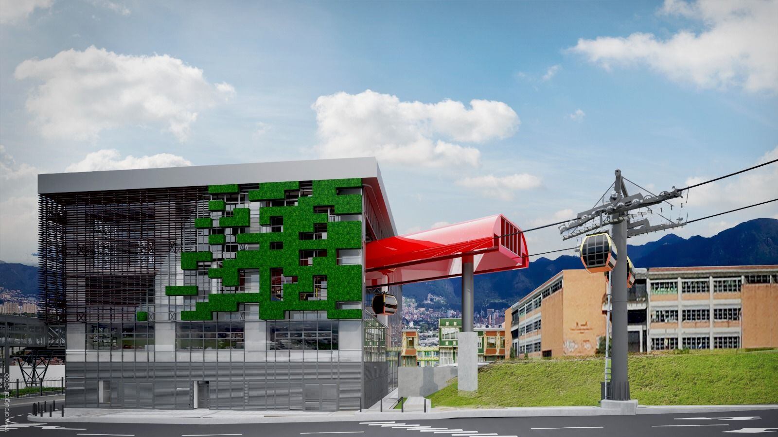 Cable de San Cristóbal. Foto Alcaldía de Bogotá