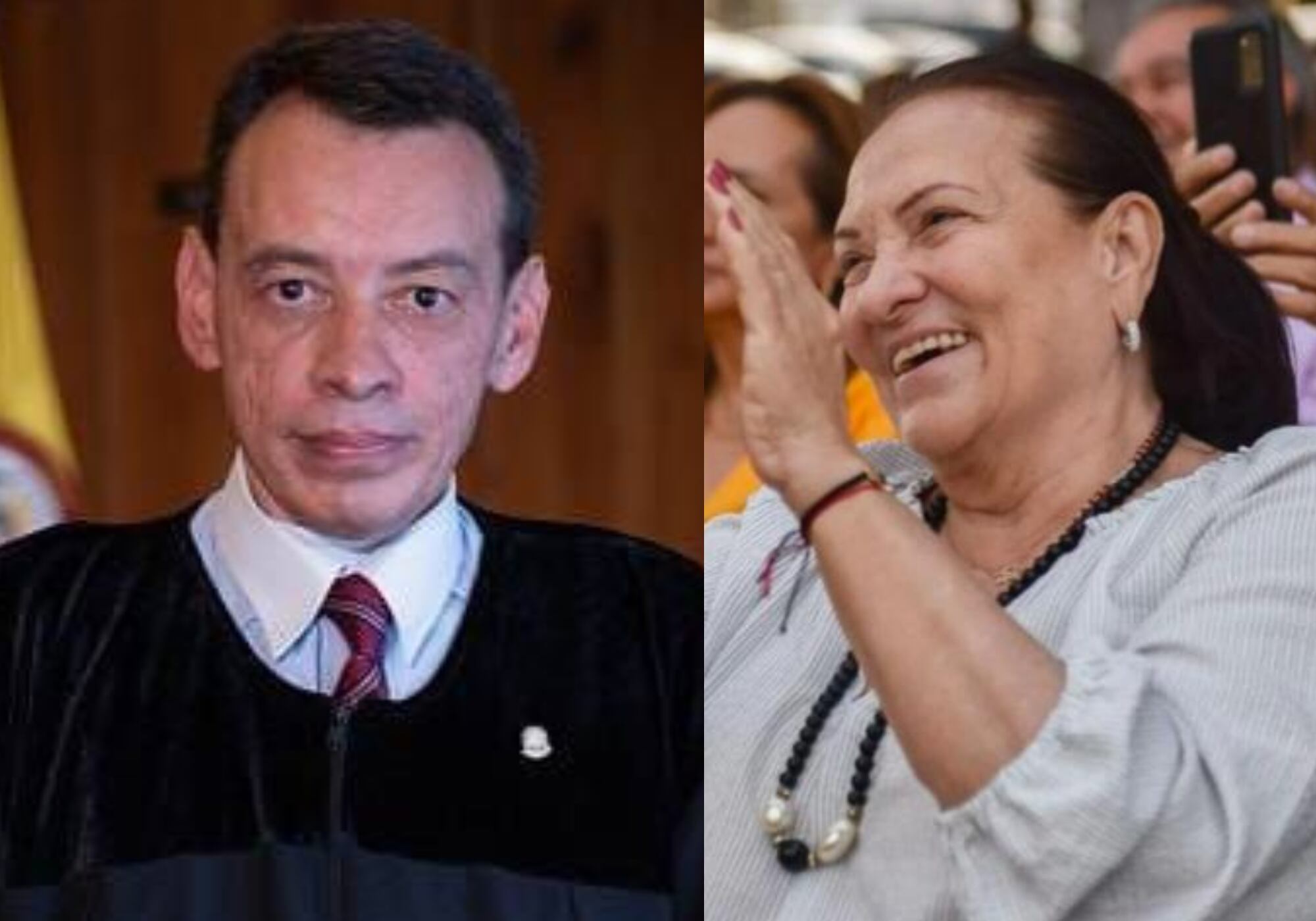 Magistrado Francisco Farfán y Cielo Gnecco | Fotos: Colprensa