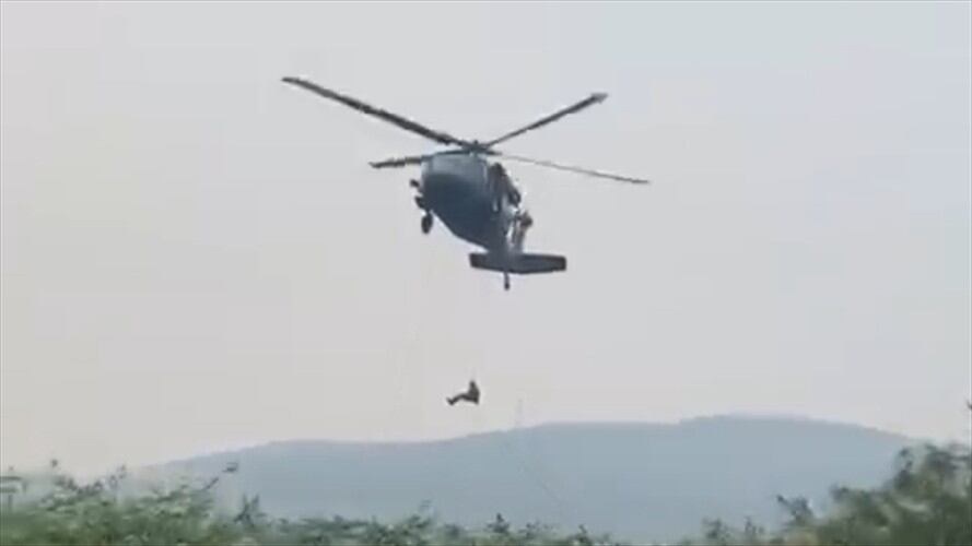 En Cúcuta se realizaron maniobras de descenso para el entrenamiento de soldados. Cortesía